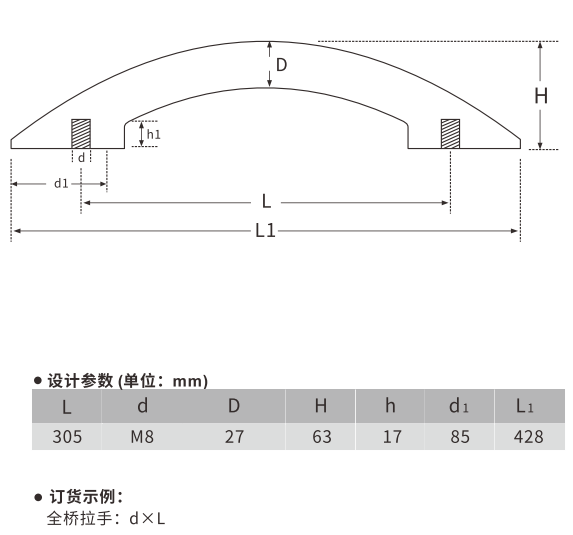 烤箱拉手,实心桥式拉手,西厨拉手-恒盛注册